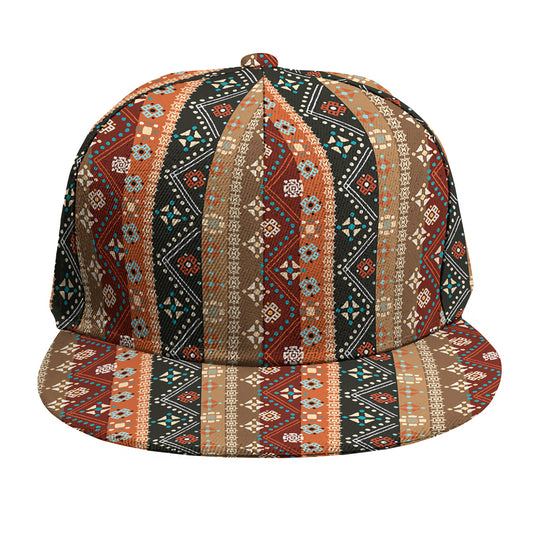 Ethnic Boho Tribal Pattern Print Snapback Cap
