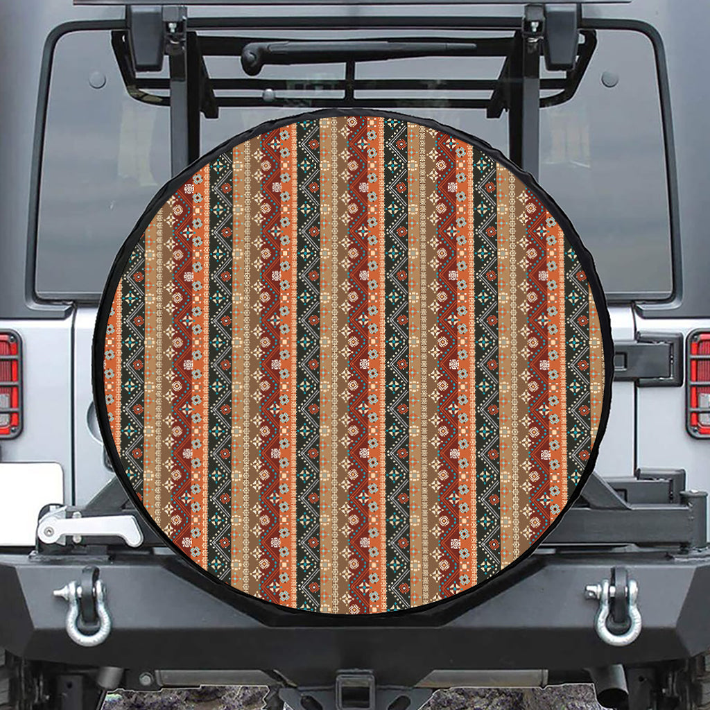 Ethnic Boho Tribal Pattern Print Tire Cover