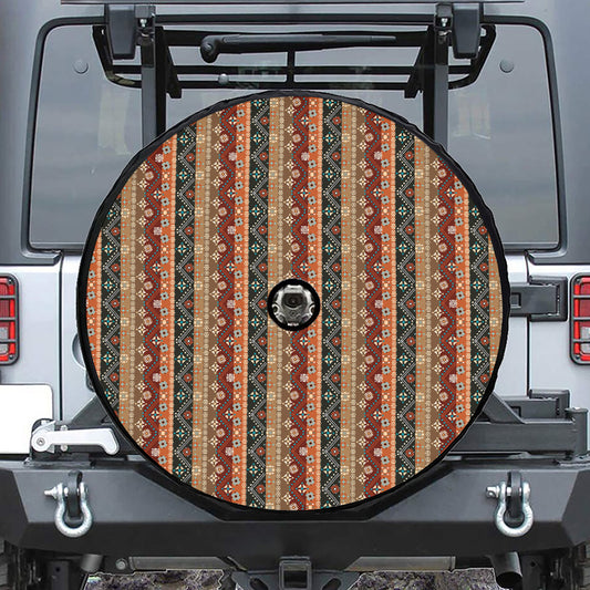Ethnic Boho Tribal Pattern Print Tire Cover With Camera Hole