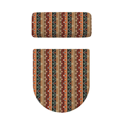 Ethnic Boho Tribal Pattern Print Toilet Lid And Tank Cover Set