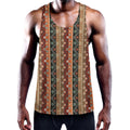 Ethnic Boho Tribal Pattern Print Men's Workout Tank Top