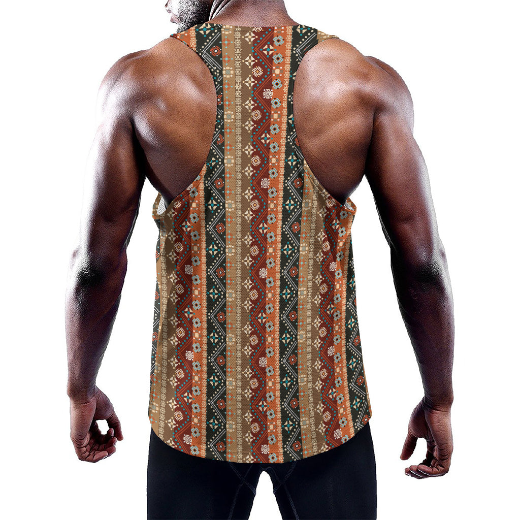 Ethnic Boho Tribal Pattern Print Training Tank Top