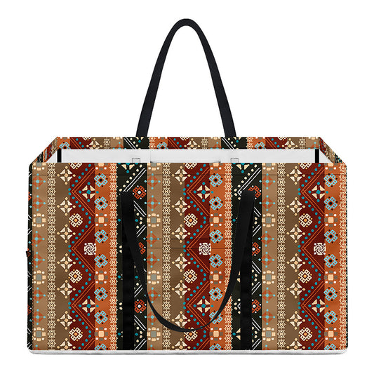 Ethnic Boho Tribal Pattern Print Utility Tote Bag