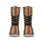 Ethnic Boho Tribal Pattern Print Winter Boots