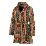 Ethnic Boho Tribal Pattern Print Women's Bathrobe