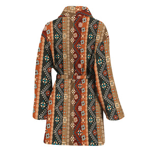 Ethnic Boho Tribal Pattern Print Women's Bathrobe