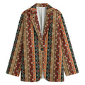 Ethnic Boho Tribal Pattern Print Women's Blazer