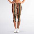 Ethnic Boho Tribal Pattern Print Women's Capri Leggings