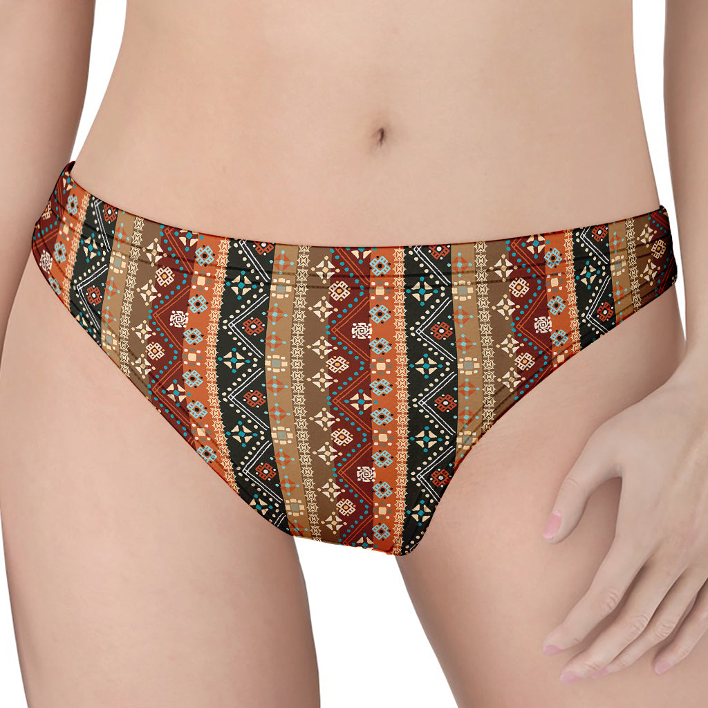 Ethnic Boho Tribal Pattern Print Women's Thong