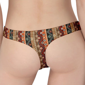 Ethnic Boho Tribal Pattern Print Women's Thong