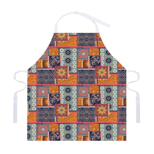 Ethnic Floral Patchwork Pattern Print Adjustable Apron