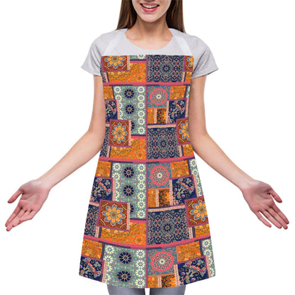 Ethnic Floral Patchwork Pattern Print Adjustable Apron
