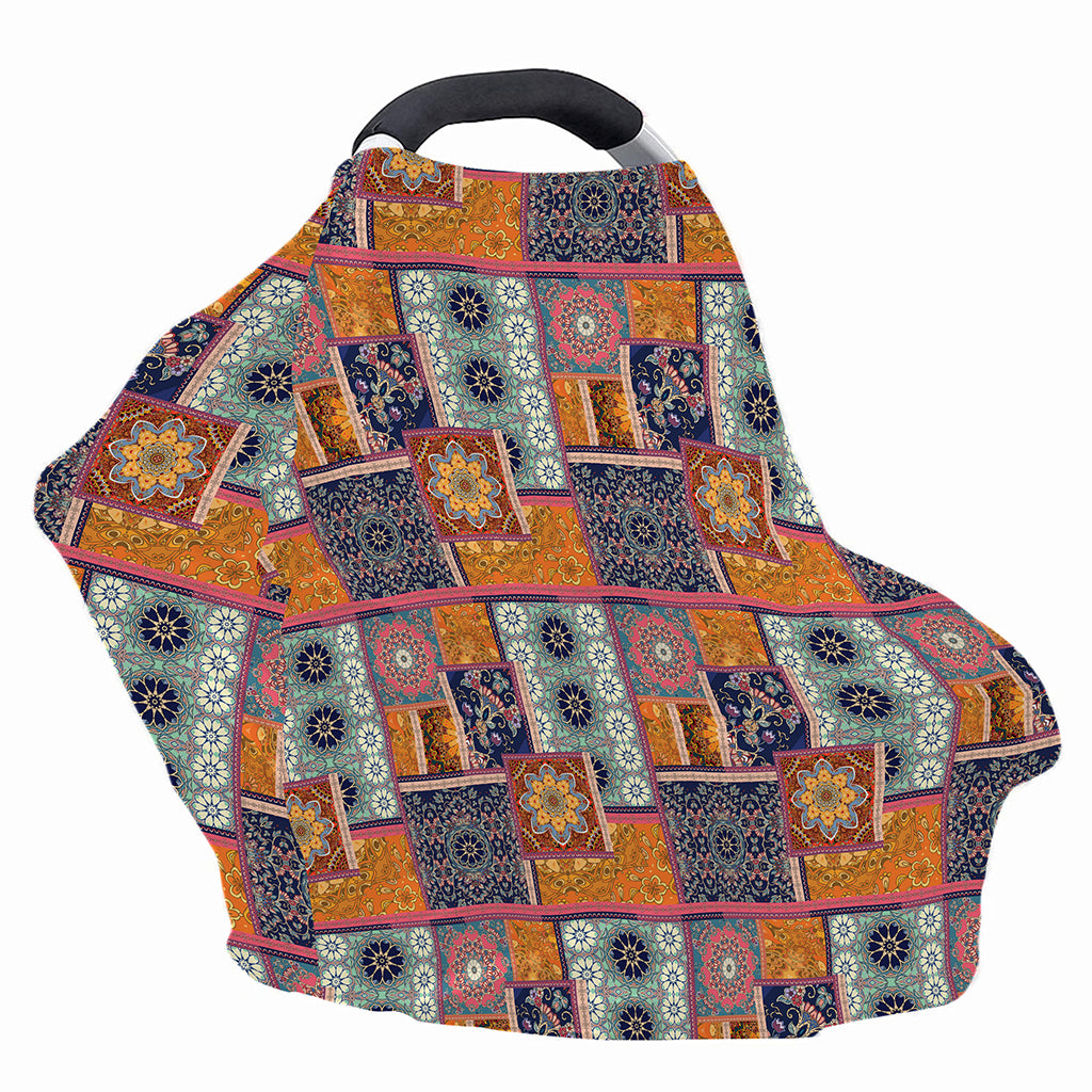 Ethnic Floral Patchwork Pattern Print Baby Seat Cover