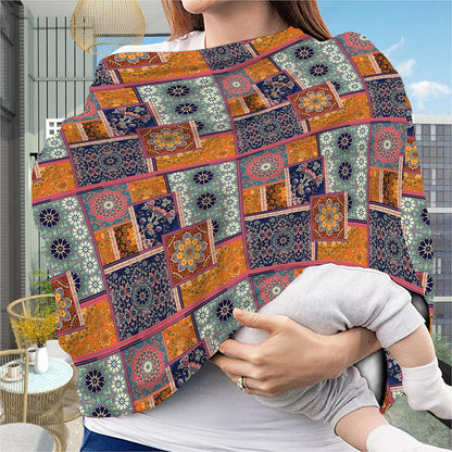 Ethnic Floral Patchwork Pattern Print Baby Seat Cover