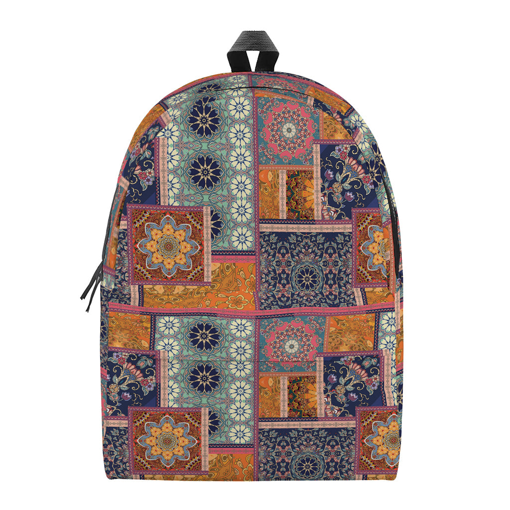 Ethnic Floral Patchwork Pattern Print Backpack