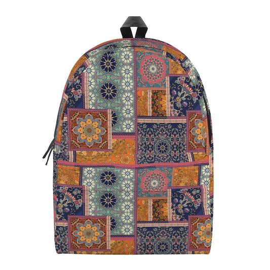 Ethnic Floral Patchwork Pattern Print Backpack
