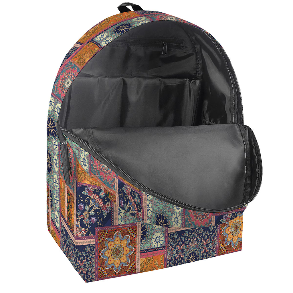 Ethnic Floral Patchwork Pattern Print Backpack