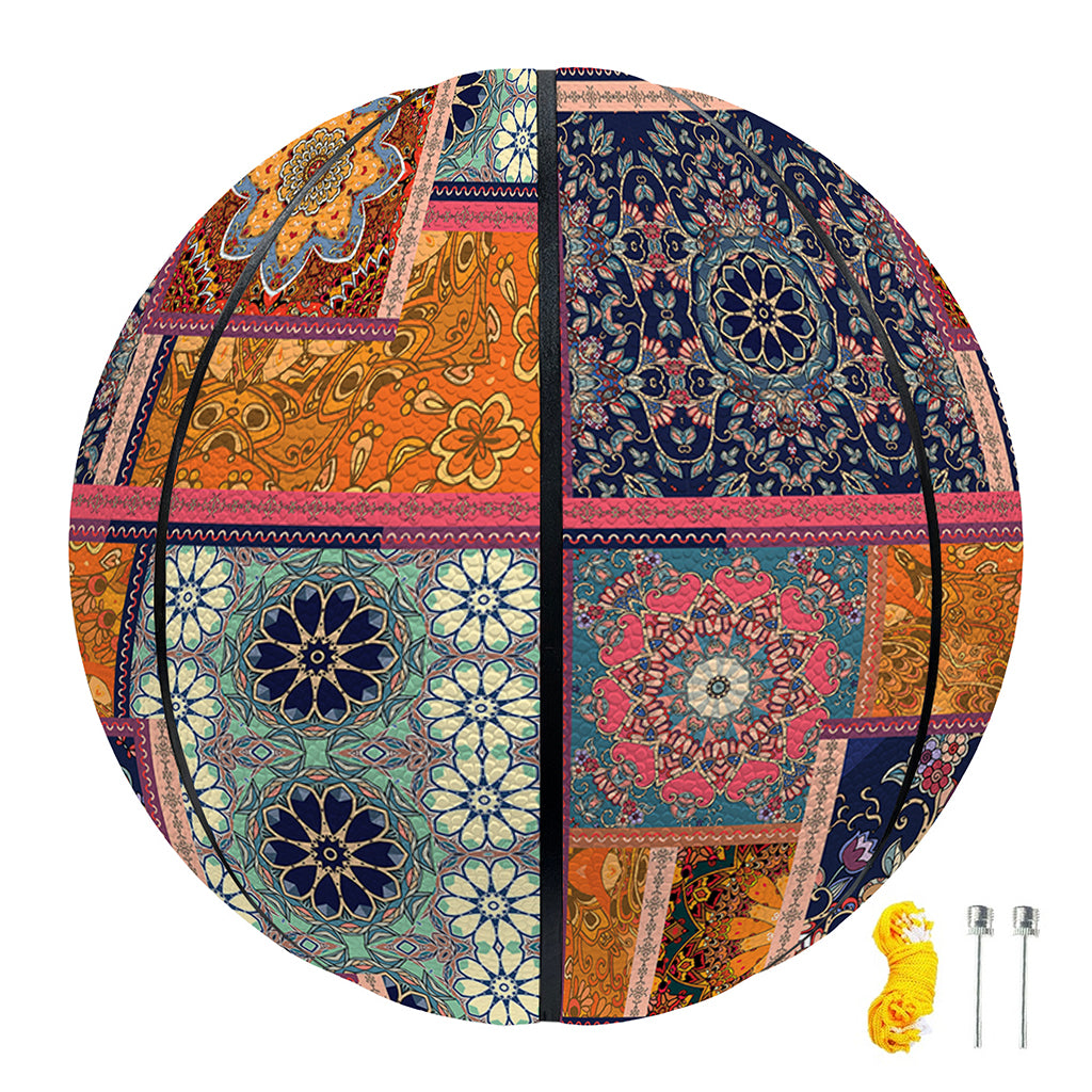 Ethnic Floral Patchwork Pattern Print Basketball
