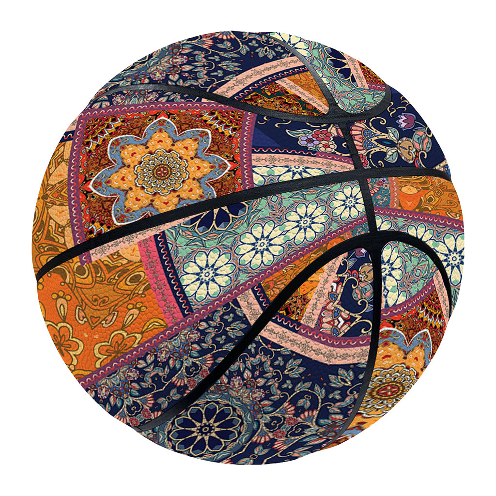 Ethnic Floral Patchwork Pattern Print Basketball