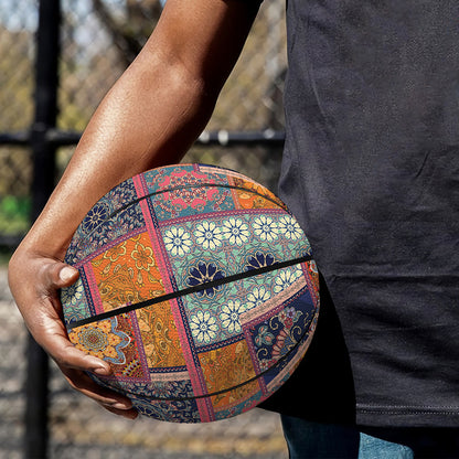 Ethnic Floral Patchwork Pattern Print Basketball