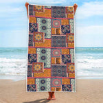 Ethnic Floral Patchwork Pattern Print Beach Towel