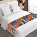 Ethnic Floral Patchwork Pattern Print Bed Runner