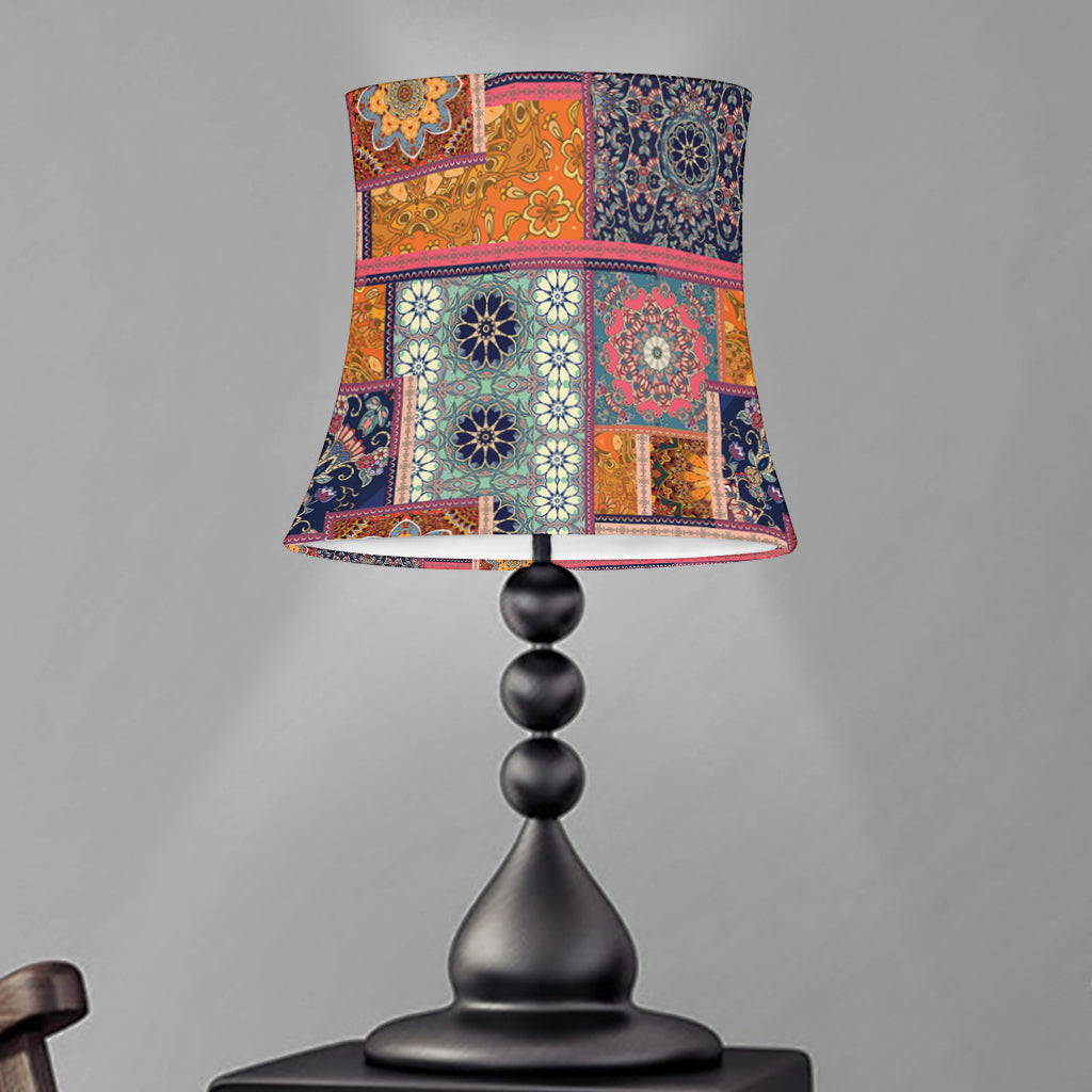 Ethnic Floral Patchwork Pattern Print Bell Lamp Shade