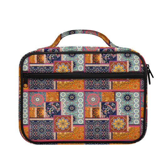Ethnic Floral Patchwork Pattern Print Briefcase Bible Bag