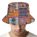 Ethnic Floral Patchwork Pattern Print Bucket Hat