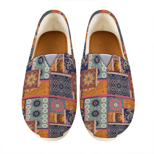 Ethnic Floral Patchwork Pattern Print Casual Shoes