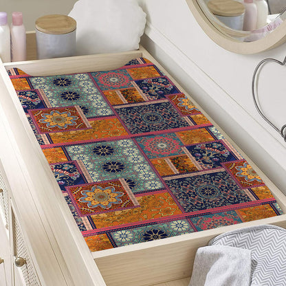 Ethnic Floral Patchwork Pattern Print Changing Pad Cover
