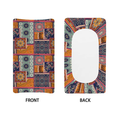 Ethnic Floral Patchwork Pattern Print Changing Pad Cover