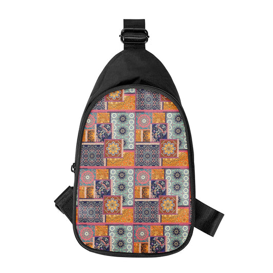 Ethnic Floral Patchwork Pattern Print Chest Bag
