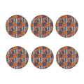 Ethnic Floral Patchwork Pattern Print Coaster Set