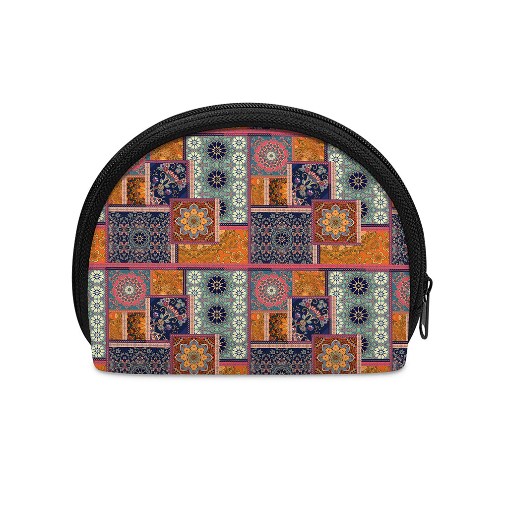 Ethnic Floral Patchwork Pattern Print Coin Purse