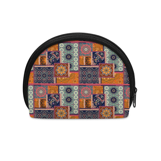 Ethnic Floral Patchwork Pattern Print Coin Purse