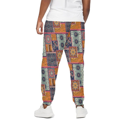 Ethnic Floral Patchwork Pattern Print Cotton Pants