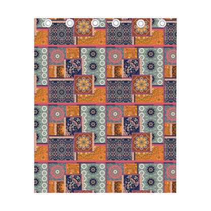Ethnic Floral Patchwork Pattern Print Curtain