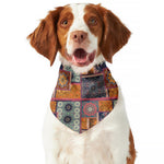 Ethnic Floral Patchwork Pattern Print Dog Bandana