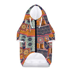 Ethnic Floral Patchwork Pattern Print Dog Zip Up Hoodie