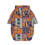 Ethnic Floral Patchwork Pattern Print Dog Zip Up Hoodie