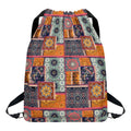 Ethnic Floral Patchwork Pattern Print Drawstring Backpack