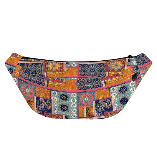 Ethnic Floral Patchwork Pattern Print Fanny Pack