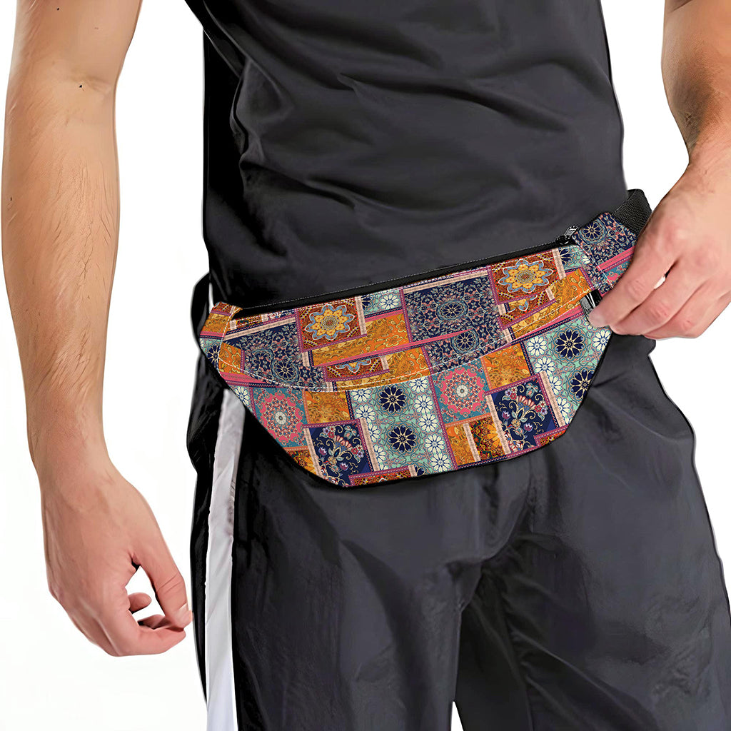 Ethnic Floral Patchwork Pattern Print Fanny Pack