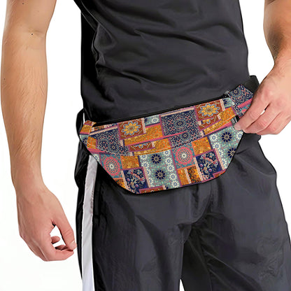 Ethnic Floral Patchwork Pattern Print Fanny Pack