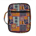 Ethnic Floral Patchwork Pattern Print Front Pocket Bible Bag