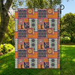 Ethnic Floral Patchwork Pattern Print Garden Flag