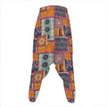 Ethnic Floral Patchwork Pattern Print Hammer Pants