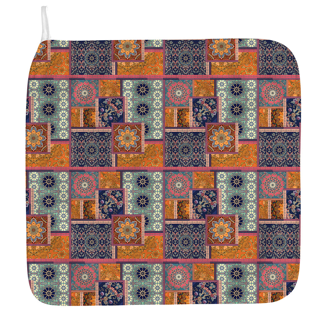 Ethnic Floral Patchwork Pattern Print Hand Towel