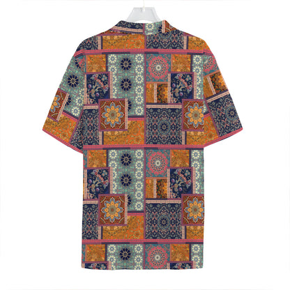 Ethnic Floral Patchwork Pattern Print Hawaiian Shirt